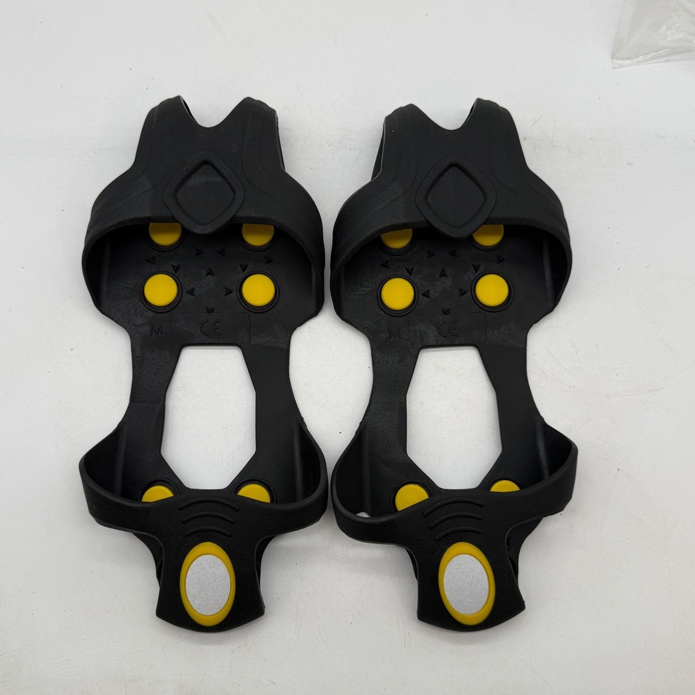 Uline M Ice Cleats Traction Grippers Black Yellow Medium New Bagged‎ hiking